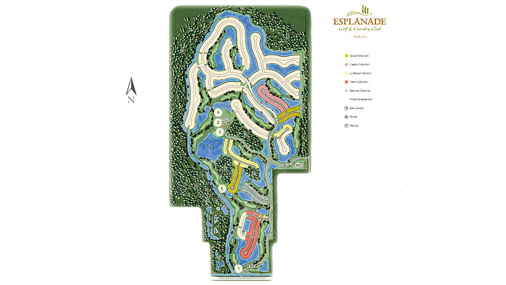 Esplanade Golf and Country Club of Naples Site Map
